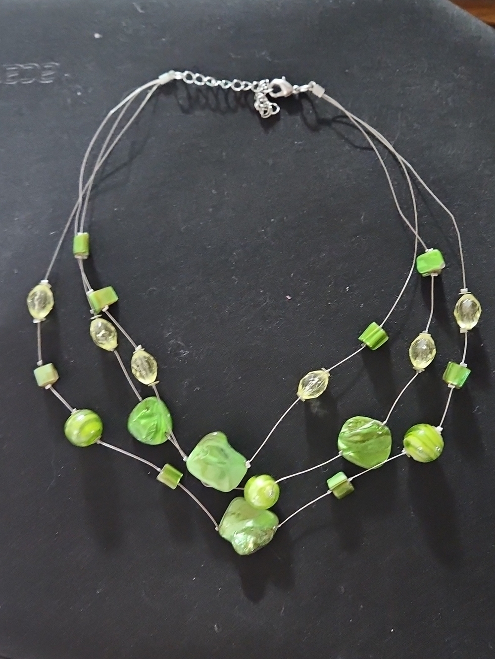 Maurices Lime Green Multi-Strand Bead Necklace